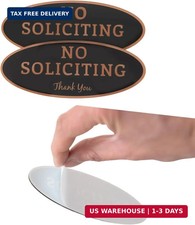 Share 2 Pack No Soliciting Sign for House, Strong Self-Adhesive Acrylic No Solic picture