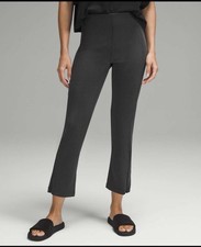 NWT Lululemon Ribbed Softstreme Zip Leg High Rise Crop 25 Black Size 6 Soft NEW picture