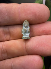 Ancient Egyptian Faience Bes Amulet, Late Period to Ptolemaic C. 664-30 BC picture