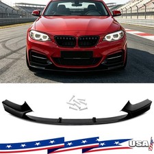 For BMW F22 F23 230i M235i M240i M Tech 2014-21 Glossy Black Front Splitter Lip picture