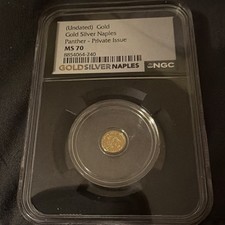 Gold Silver Naples Panther 1/500 Oz .9999 Gold NGC MS70 8854064-240 picture