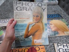 Lot of 6 Vintage 1960's & Older Popular Photography Magazine Amazing Graphics #4 picture