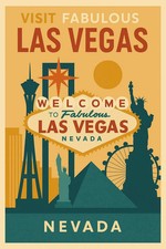 Visit Fabulous Las Vegas (Las Vegas) - Vintage City Poster picture