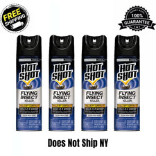 (4 Pack) Hot Shot Flying Insect Killer Aerosol Spray Clean Fresh 15 Oz Each picture