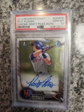 2016 Bowman Draft Pete Alonso Chrome Draft Picks Auto PSA 10 picture