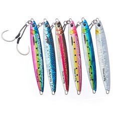 OCEAN CAT Slow Pitch Fall Metal Lead Glow Jigs Jigging Fishing Lures 60 80 120g picture