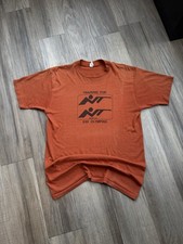 Vintage 1980s Moscow Olympics Shooting Olympiad Faded Orange Tee picture