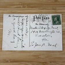 Maxfield Parrish Signed 1912 Personal Postcard - Signed M picture