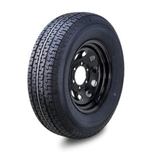 WINDA Trailer Tire Assembly ST225/75R15 10-Ply Black Mod Rim 6 Lug on 5.5