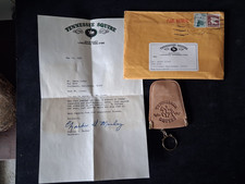 Jack Daniels Pres. Charles Manley 1982 Signed Letter & Leather Pouch + Envelope picture