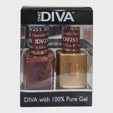 DND Diva Duo Gel & Lacquer 251 Chocolate Red picture