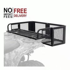 Titan Ramps Universal ATV UTV Rear Drop Cargo Basket Rack 150 lbs Steel Luggage picture