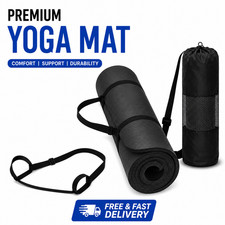 Premium Extra Thick 10mm Exercise Yoga Pilates Mat Gym Fit 72