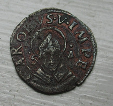 ITALY-1535/56- 1 Terlina/1 Quattrino Coin- King Charles V /Carlo V .857 gram picture