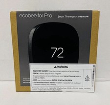Ecobee For Pro Smart Thermostat Premium EB-STATE6PB-01 Black/Silver (No Sensor) picture