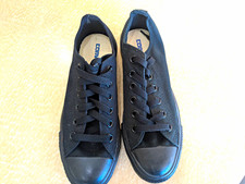 Converse All Star Men's Black Canvas Low Top Lace-Up Sneakers US 5 picture