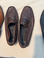 To Boot New York Adam Derrick Brown Leather Penny Loafers Men's 10 Made in Italy picture