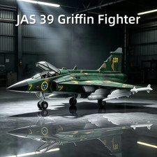 1:72 Saab JAS 39 Gripen Diecast Model Military Vehicle w/ Plastics Body Toy Gift picture