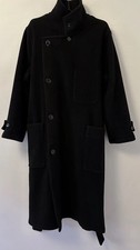 Lemaire Wool Wrap Coat Black M - 100% Wool - Made in Slovakia - Excellent Condition picture