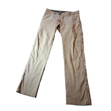 Prana Zion Straight Fit Hiking Pants Khaki Tan Mens 32x32 Cinch Belt Cargo picture