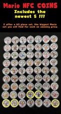 63 piece set Mario Coins For Switch 1 & 2 - With Unreleased - Used on all games picture