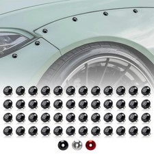 48-Piece M6 x 18mm Black Anodized Aluminum Washer Bolt Kit for Widebody, Fender picture