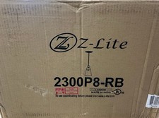 Z-Lite Wentworth 1-Light Rubbed Brass Pendant Clear Glass 2300P8-RB picture