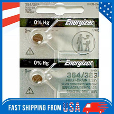 Lot 2-100 Energizer 364 363 WATCH BATTERY SR621SW SR621W Silver Oxide Battery picture