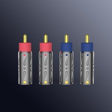 4X Viborg VR105G Pure Copper Silver plated RCA Plug non-magnetic Audio Connector picture