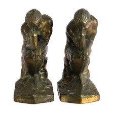 Pair of Bronze Bookends After Auguste Rodin's 