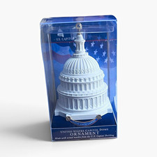 Design Masters US Capitol Dome Marble Ornament White Patriotic Hanging 2019 picture