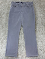 NYDJ Marilyn Straight Jeans Womens Size 14 Gray High Rise Stretch Cotton Viscose picture