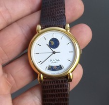 NOS Bulova Moon phase Unworn Watch New Old Stock 1982 picture