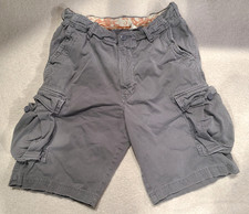 NWOT Mens Hollister Baggy Shorts Grey Size 30 Cargo Heavyweight Dad Y2K Vintage picture