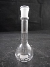 PYREX Glass Class A 10mL TC ±0.02mL Volumetric Flask Stopper Size #9 5642-10 picture
