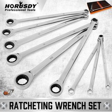 9PC Extra Long Ratcheting Wrench Set 8-22MM Double Box End CR-V Tool Organizer picture