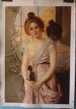 The New Kitten oil painting on canvas after Vittorio Corcos 24