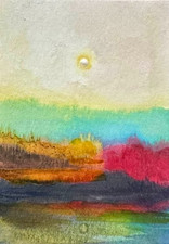 AUTUMN DELIGHT - ORIGINAL 100% HAND PAINTED NATURE ACEO WARETCOLOR PAINTING picture