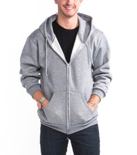 Men's Heavyweight Zip Up Hoodie Jacket Cotton Full Zipper Hooded Sweatshirt Warm picture