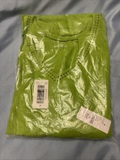 Catherines Suprema Collection Green V-Neck Top 3X 26/28W NEW picture