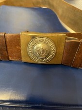 WW1 Original German Belt And Buckel Marked for signal enlisted man Dated 1915 picture
