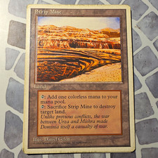 Strip Mine MTG Core Set 4th Edition Regular Land English Uncommon Illus. Gelon picture