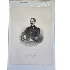 Antique Civil War Winfield Scott Hancock Engraving from a Photo by Mathew Brady picture