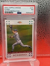 Topps 2007 Topps Chrome Ichiro Suzuki Mariners #270 White Refractor /660 PSA 7 picture
