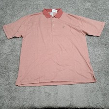 Walt Disney World Mens Short Sleeve Polo Shirt Salmon Pink Mickey Mouse XL picture