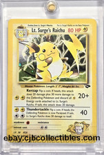 Pokémon LT. SURGE'S RAICHU 11/132 Holo Rare Gym Challenge - Played / DMG 🍒 picture