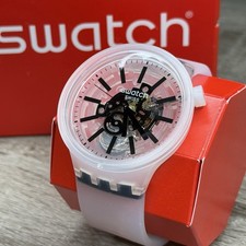 NEW✅SKELETON✅ Swatch Big Bold BLACKINJELLY Transparent Men's Watch SO27E101 picture