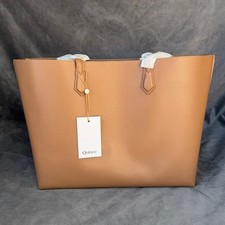 Quince Italian Leather Triple Compartment Shopper Tote Cappuccino NWT picture