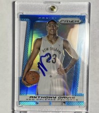 Anthony Davis Signed 2013-14 Panini Prizm Light Blue Die-Cut 174/199 Autograph picture
