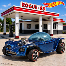 Hot Wheels Redlines Beatnik Bandit, Blue, 1968 Sweet Sixteen, HK, See Images picture